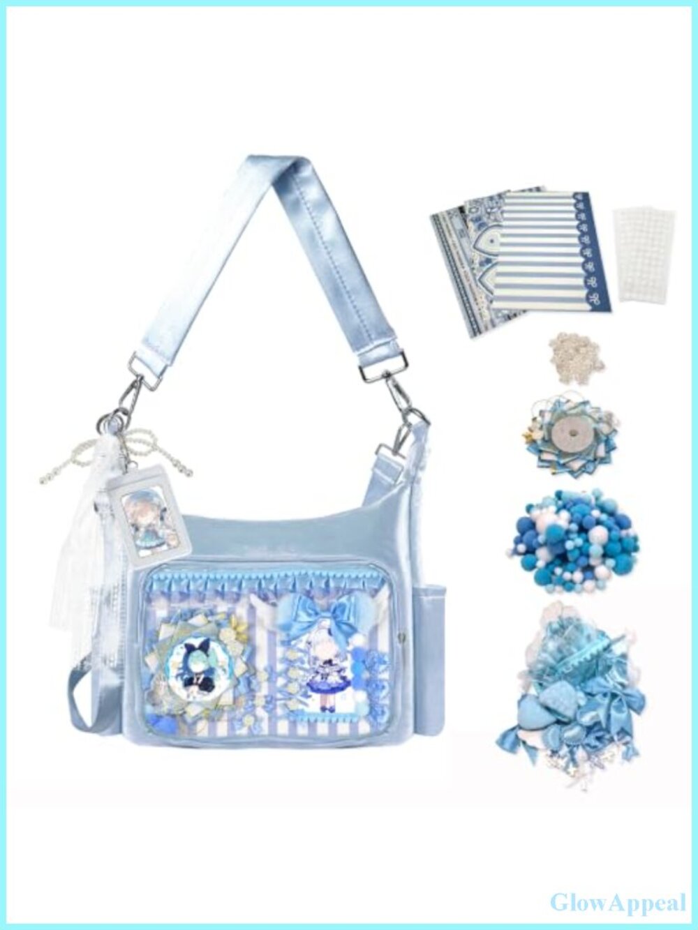 Ita Messenger Bag Nylon Crossbody Kawaii Display DIY Women